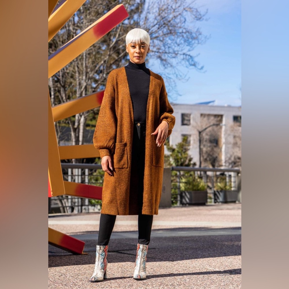 Fuzzy Knit Cardigan
